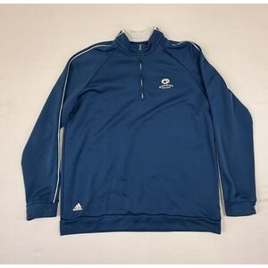 Adidas Bandon Dunes Golf Mens Large Navy Blue Climalite Quarter Zip Pullover